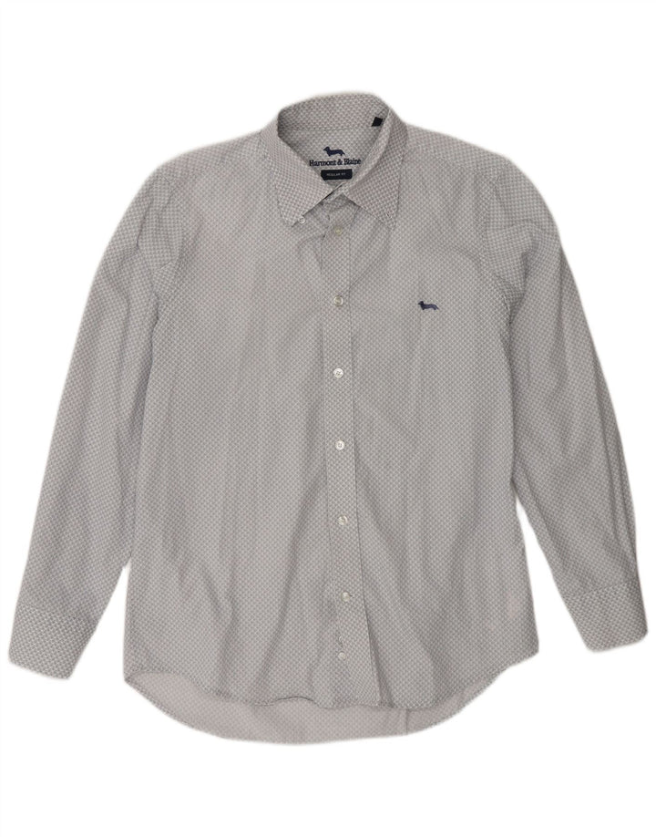 HARMONT & BLAINE Camisa de corte regular para hombre Algodón paisley blanco mediano