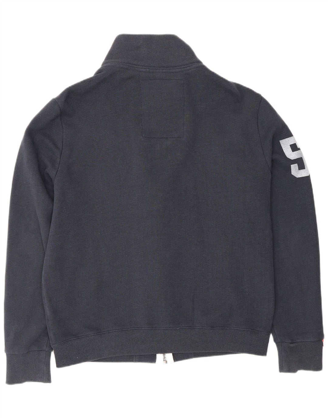 SUPERDRY Chaqueta de chándal con gráfico Track & Field para hombre, talla grande, azul marino