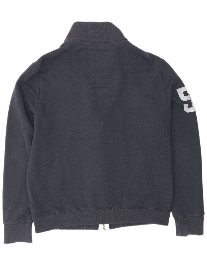 SUPERDRY Chaqueta de chándal con gráfico Track & Field para hombre, talla grande, azul marino