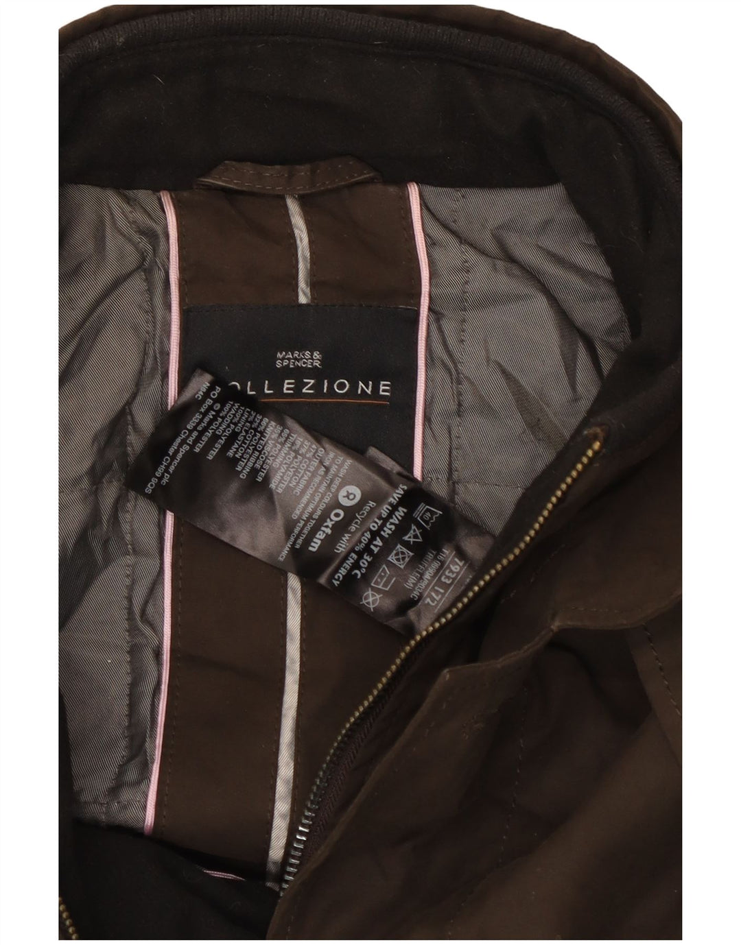 Marks & Spencer Chaqueta cortavientos para hombre UK 38 Algodón marrón medio