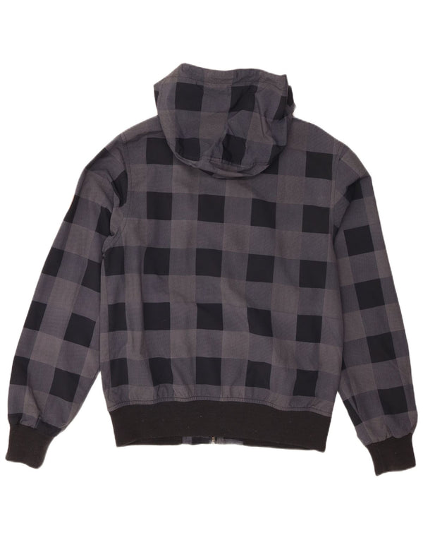 Billabong Chaqueta Bomber Con Capucha Para Hombre UK 38 Medium Grey Gingham Poliamida