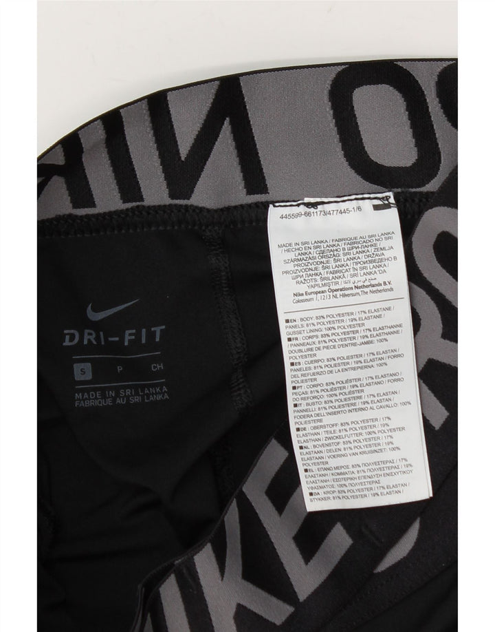 Nike Leggings Dri Fit Graphic para mujer UK 8 Small Poliéster negro