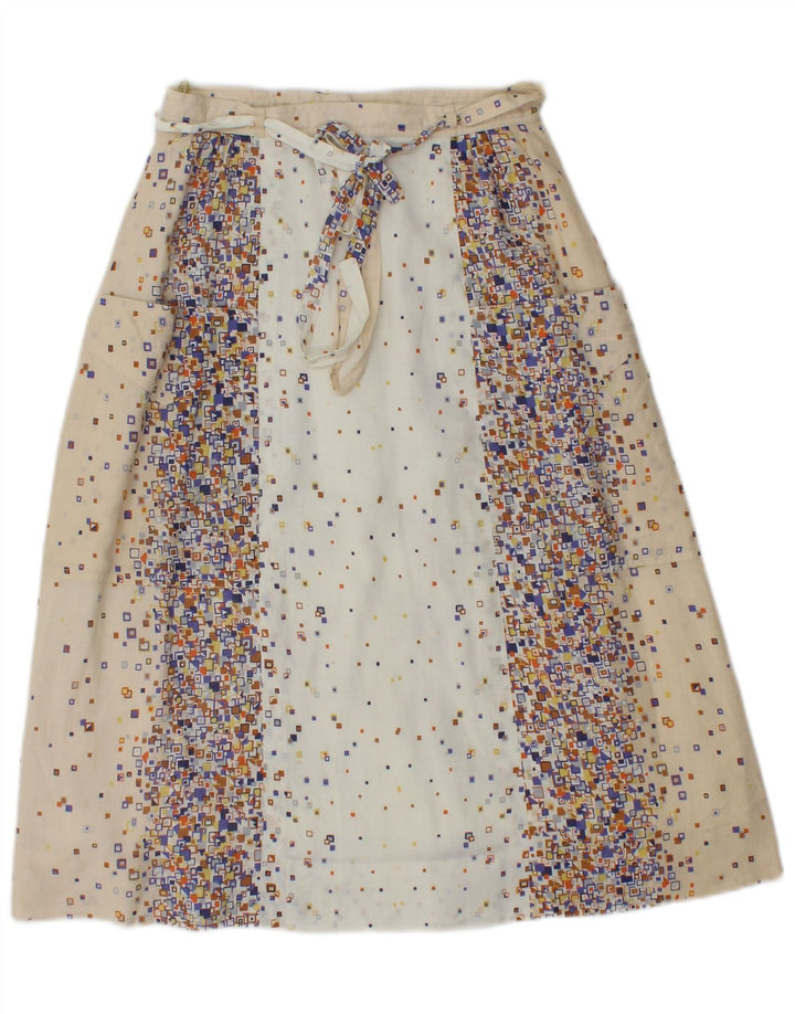 PANCALDI & B Conjunto de falda de 2 piezas para mujer UK 4 XS W24 Algodón geométrico beige