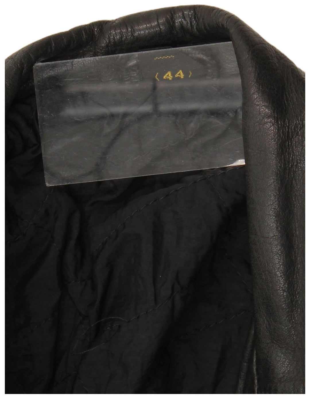 Chaqueta biker de cuero vintage para hombre IT 44 XS Negro
