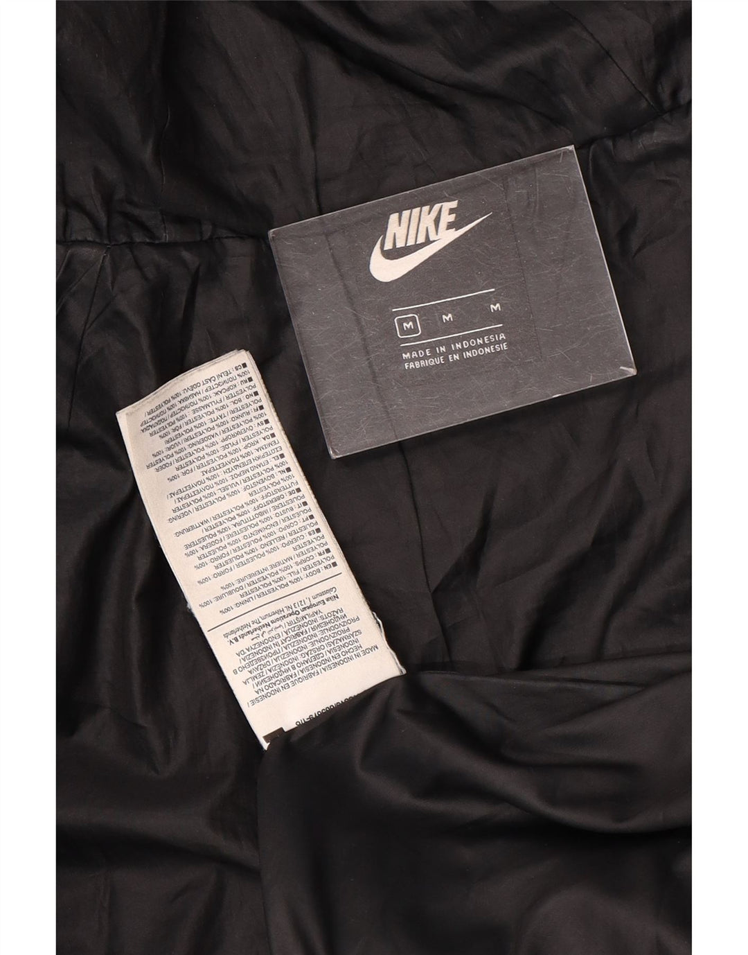 Nike Chaqueta acolchada con capucha para mujer UK 44 Mediana Negro Poliéster