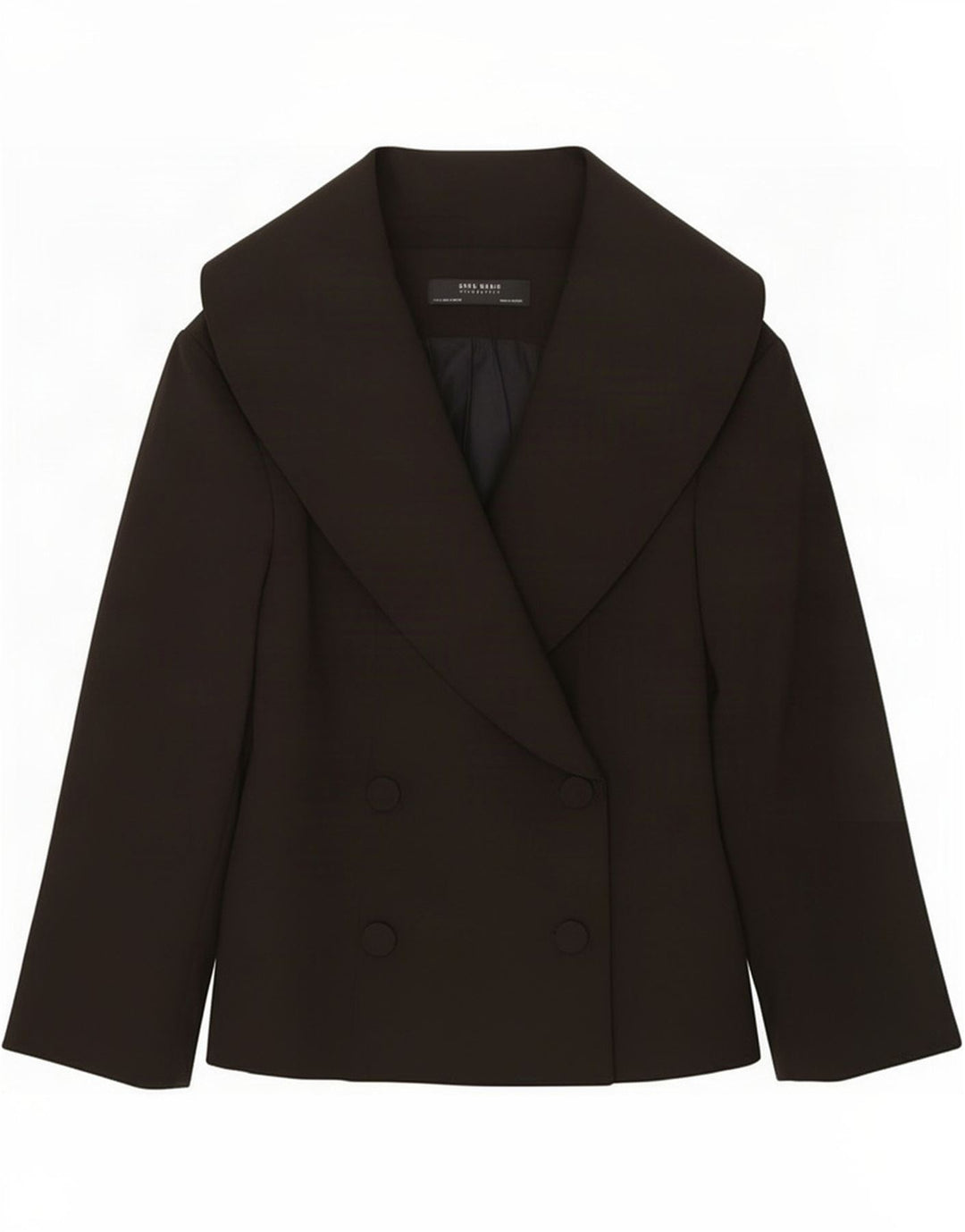 Zara Chaqueta Blazer Mujer UK 40 Mediano Poliéster Negro