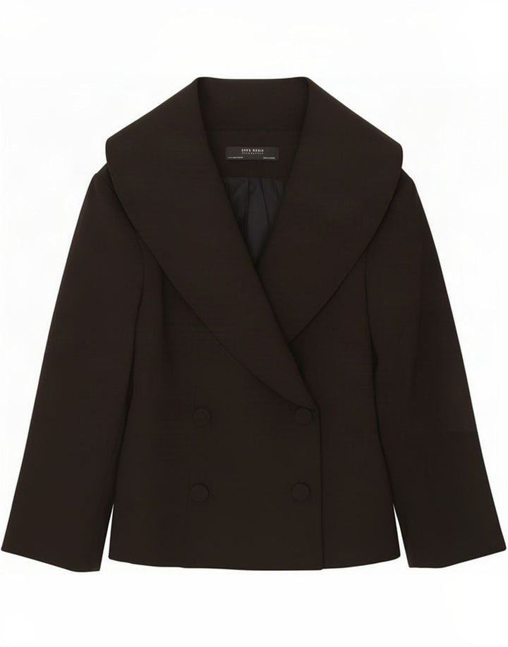 Zara Chaqueta Blazer Mujer UK 40 Mediano Poliéster Negro