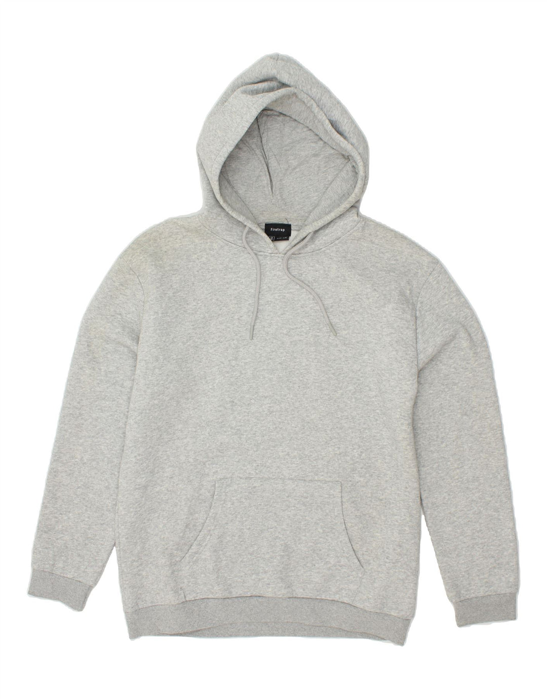 FIRETRAP Womens Oversized Hoodie Jumper UK 16 Large  Grey Cotton Vintage Firetrap and Second-Hand Firetrap from Messina Hembry 