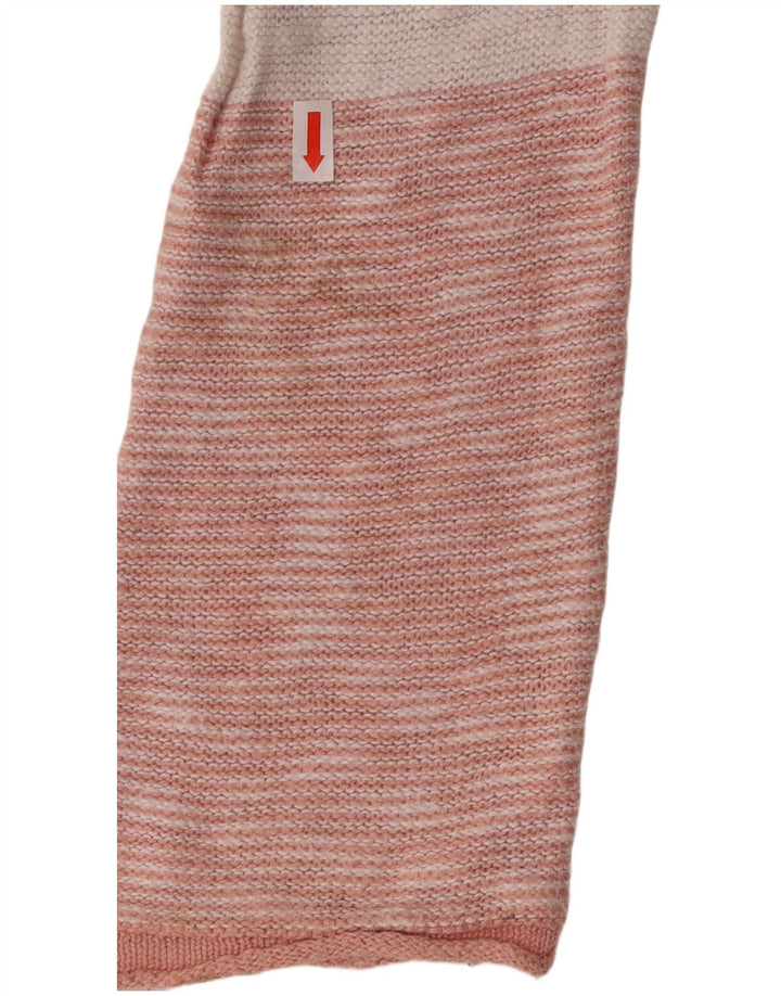 Billabong - Jersey para mujer con cuello barco, talla 10, algodón a rayas rosas pequeñas