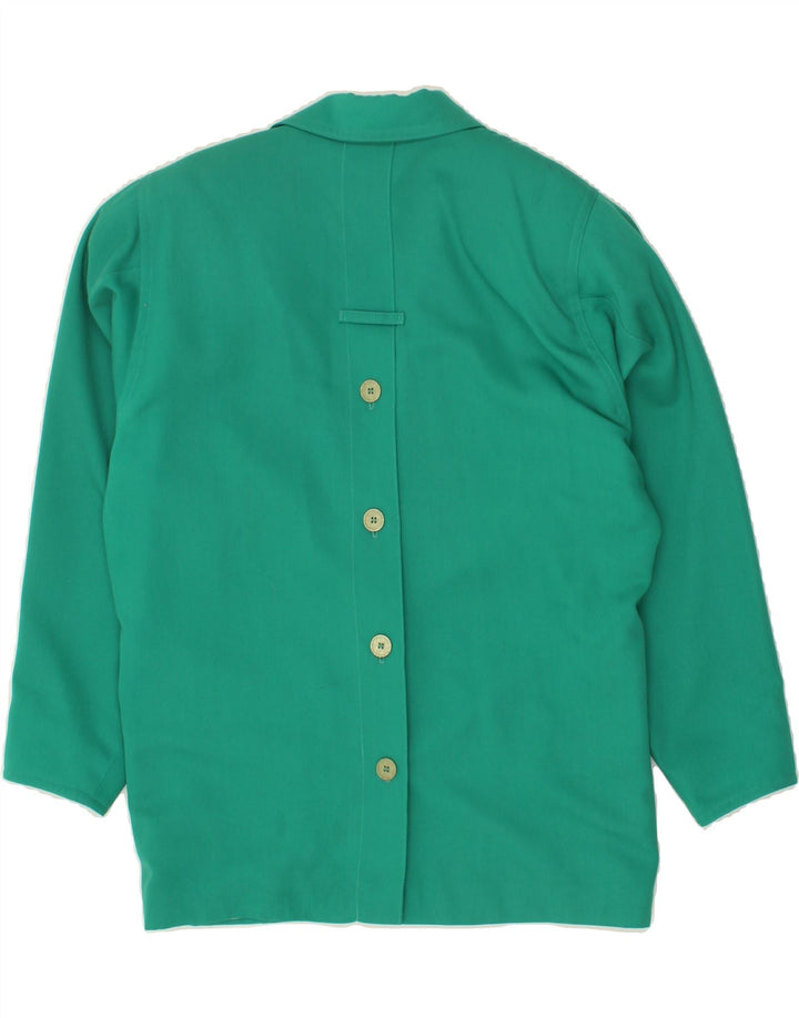 LAUREL Womens Oversized 1 Button Blazer Jacket EU 34 XS Green Polyester Vintage Laurel and Second-Hand Laurel from Messina Hembry 