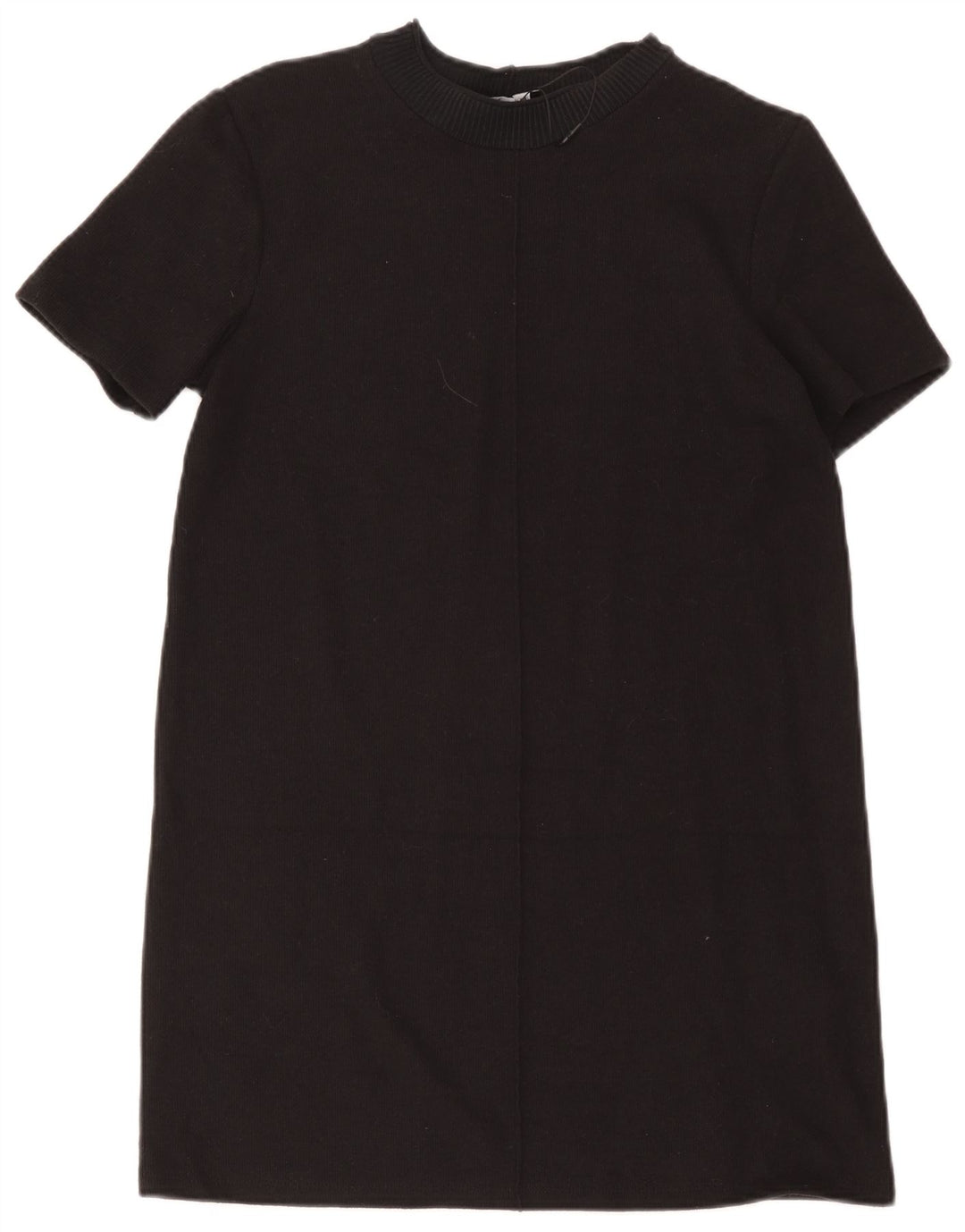 Zara Vestido recto para mujer UK 40 Mediano Algodón negro