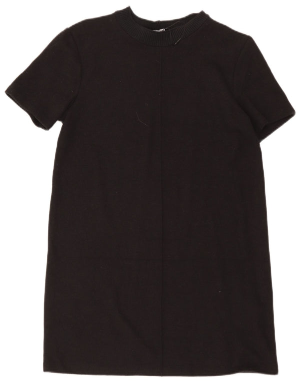 Zara Vestido recto para mujer UK 40 Mediano Algodón negro