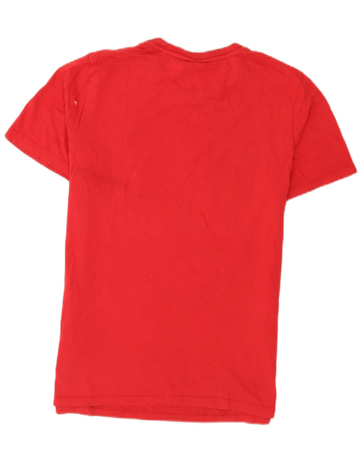 Jack & Jones Hombre Camiseta Gráfica Top Medium Rojo Algodón
