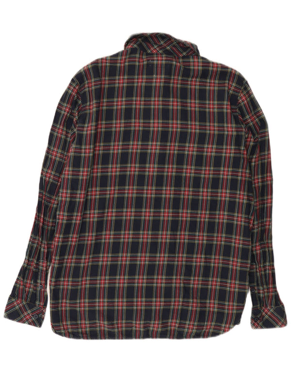 Jack Wills Camisa de franela para mujer UK 44 Grande Azul marino Cuadros Algodón
