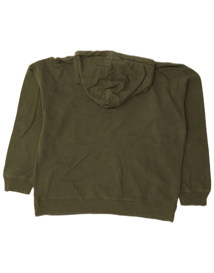 CALVIN KLEIN Jersey con capucha gráfico extragrande para mujer UK 46 Large Khaki