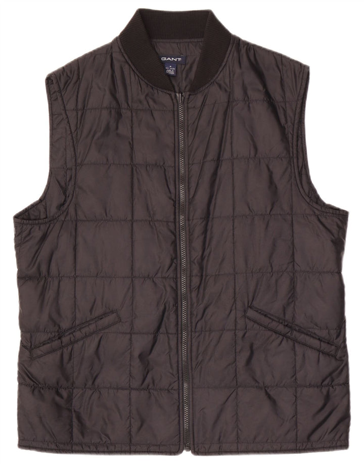 Gant Chaleco acolchado con forro para hombre UK 38 Medium Black Nylon