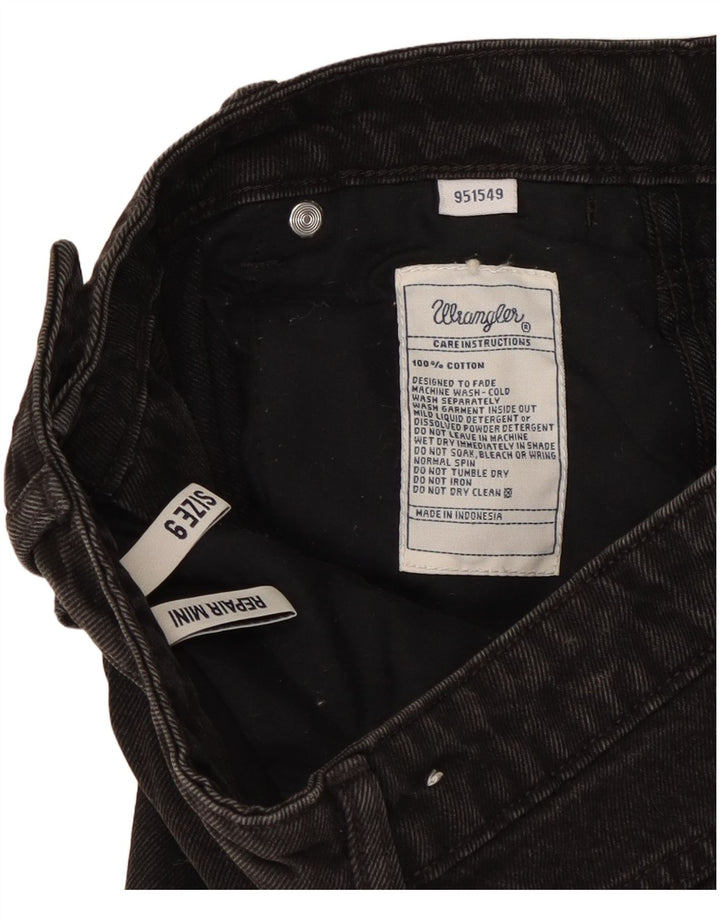 Wrangler Minifalda vaquera para mujer US 9 Mediana W27 Algodón negro