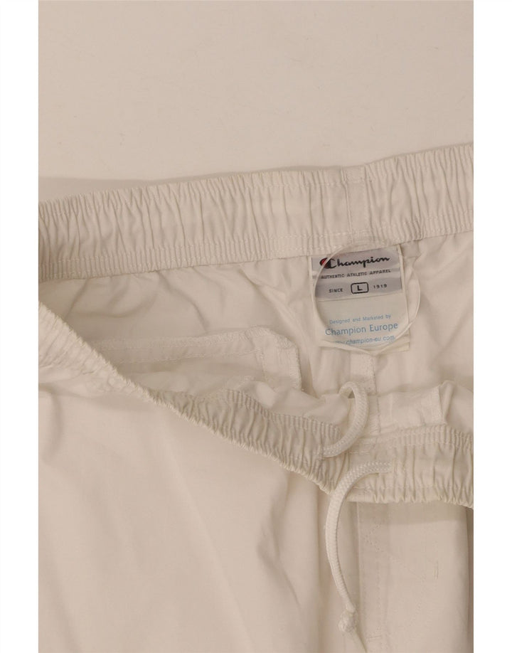 CHAMPION Pantalones de chándal capri para hombre de algodón blanco grande