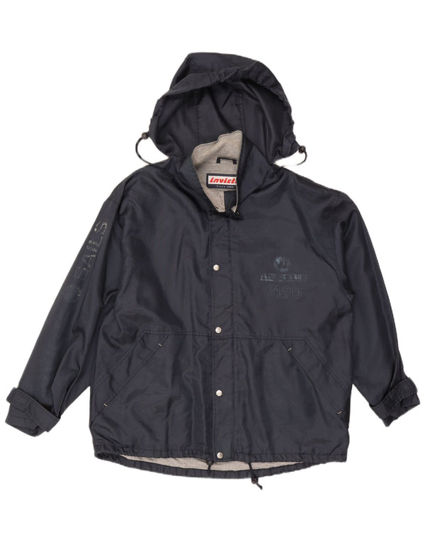 Invicta Chaqueta impermeable con capucha y diseño holgado para hombre UK 38 Medium Azul marino