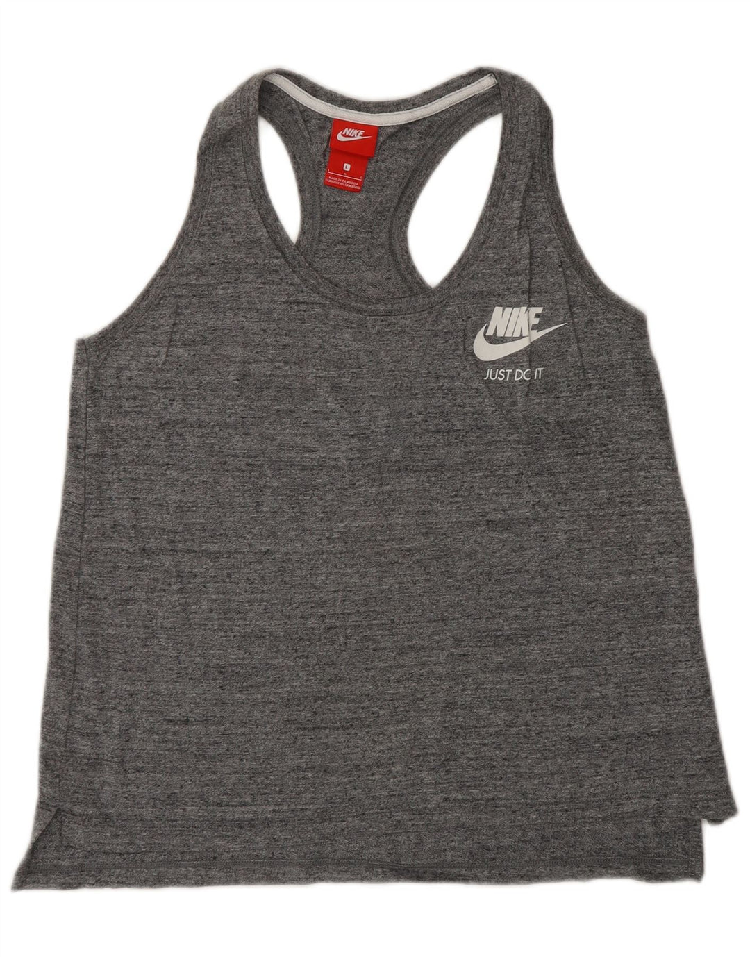 NIKE - Camiseta sin mangas para mujer, talla 40, talla grande, algodón moteado gris
