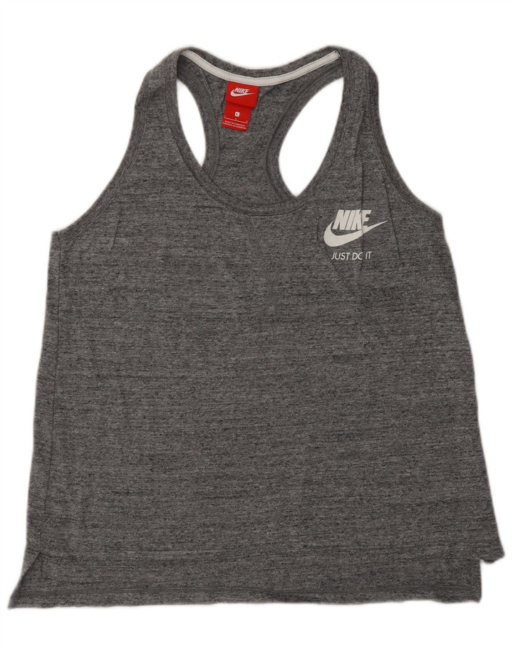NIKE - Camiseta sin mangas para mujer, talla 40, talla grande, algodón moteado gris