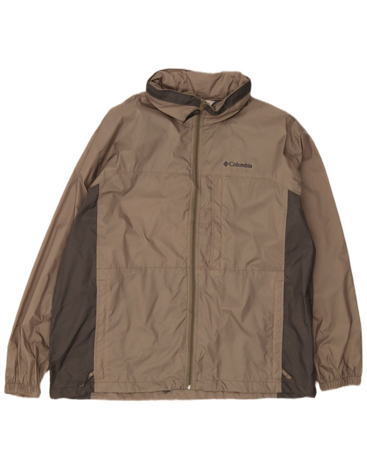 Columbia Chubasquero Hombre UK 42 XL Nylon Color Block Gris