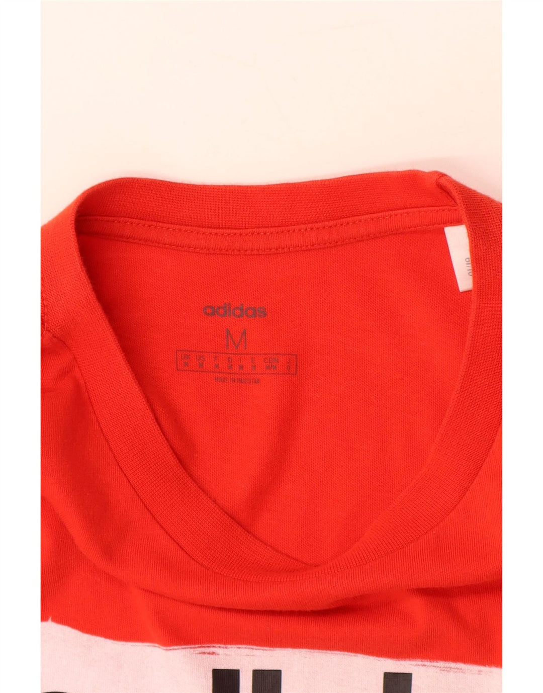 ADIDAS Camiseta gráfica para hombre Top Algodón rojo medio