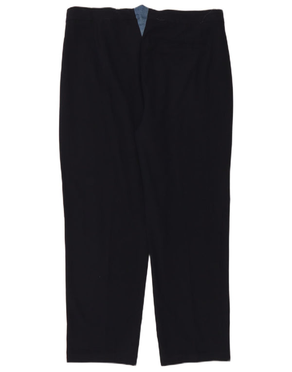 Marks & Spencer Pantalones chinos cónicos para mujer UK 40 Large W36 L28 Azul marino