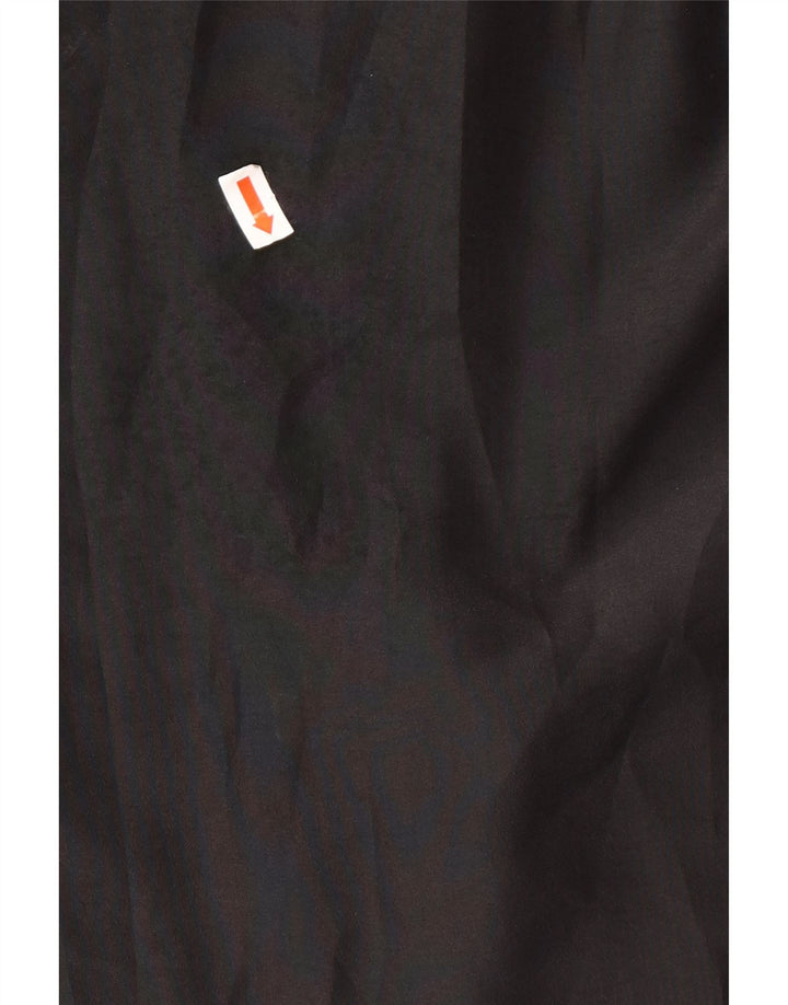 VINTAGE Blusa camisa mujer IT 46 Poliéster negro grande