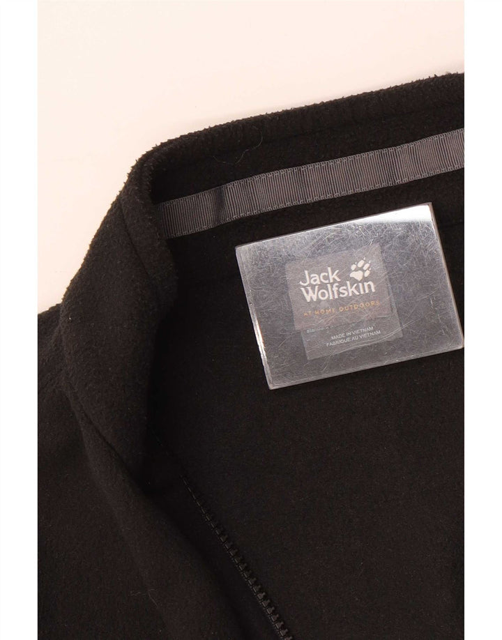 Jack Wolfskin Chaqueta polar para hombre UK 36/38 Small Negro Poliéster