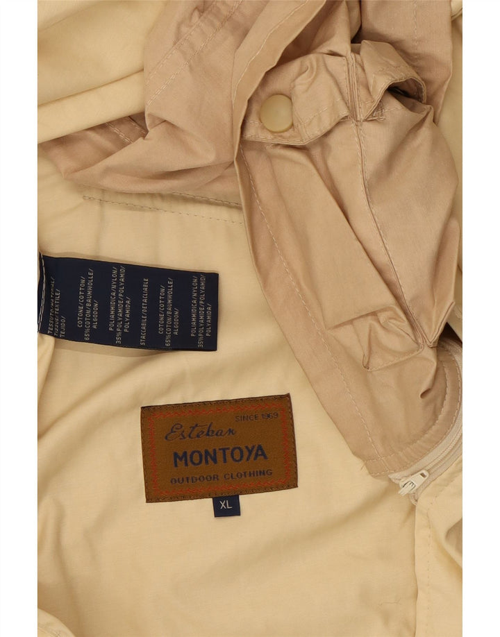 Vintage hombres bomber chaqueta Reino Unido 42 XL algodón beige