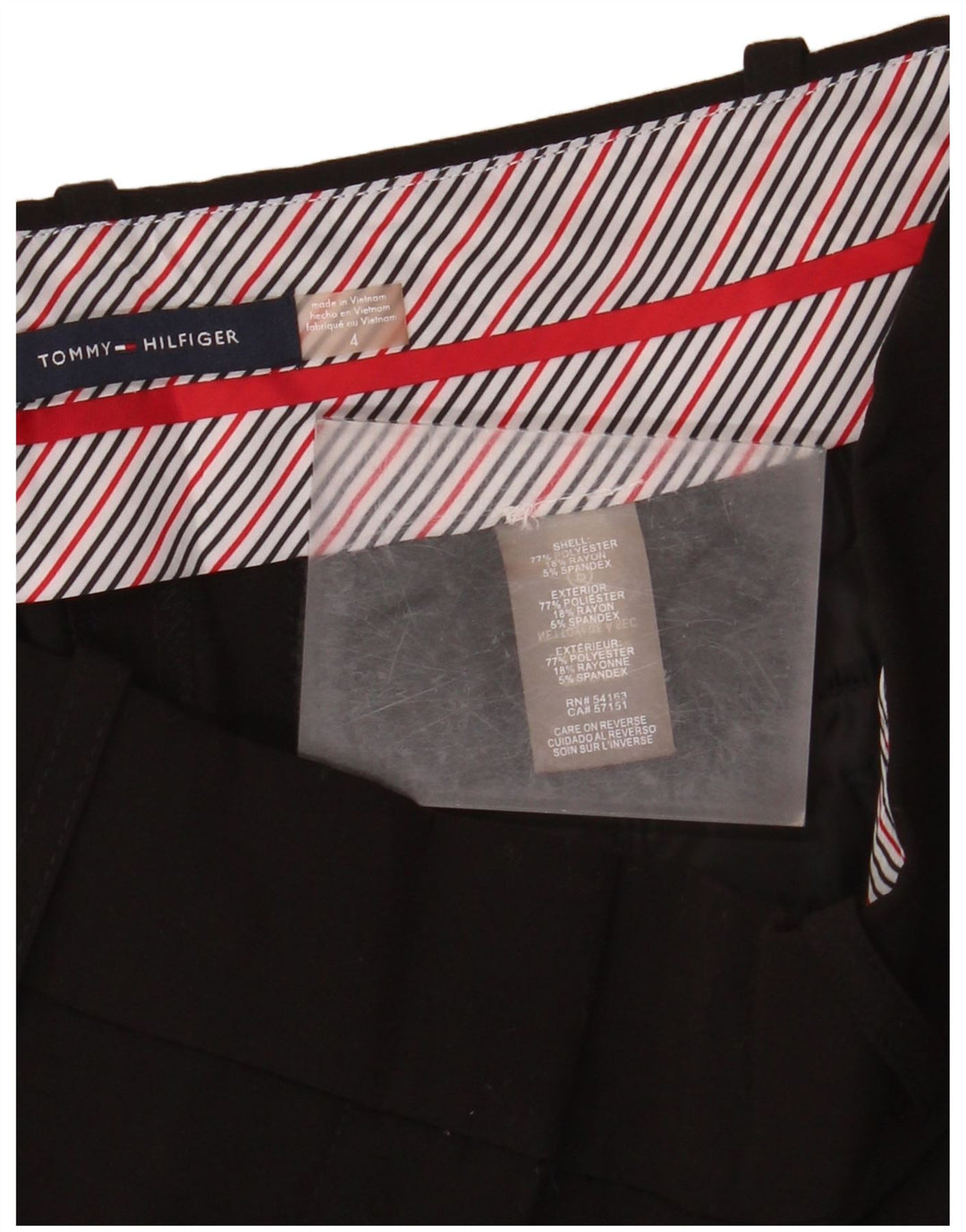 TOMMY HILFIGER Pantalones chinos rectos para mujer US 4 Small W30 L34 Negro