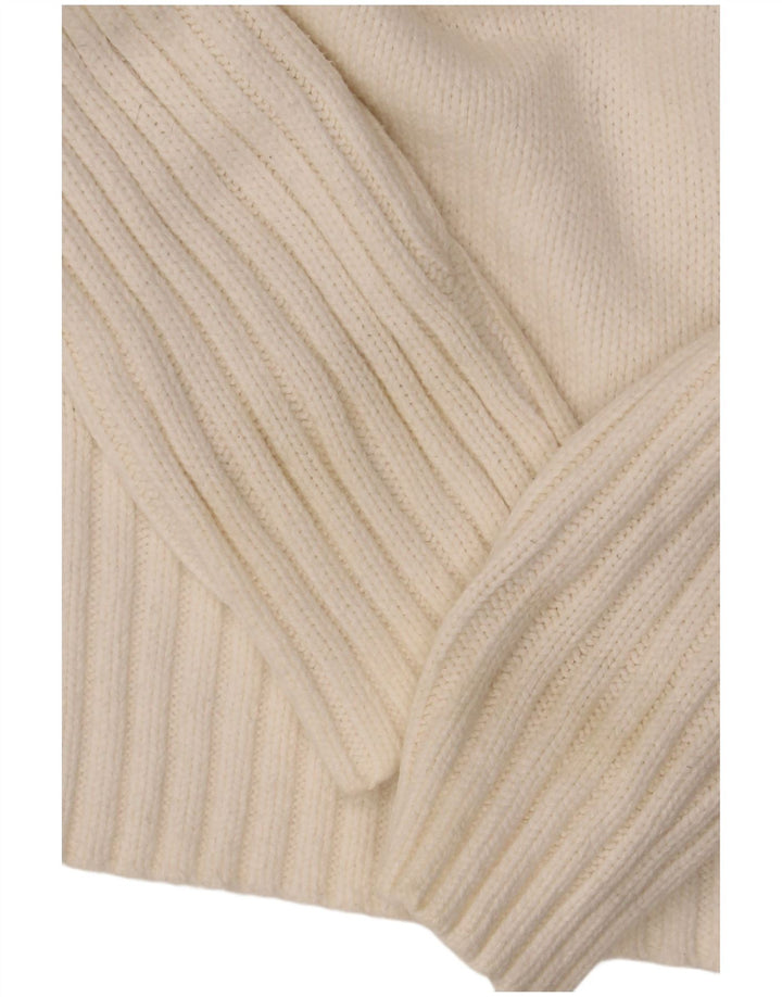 Marks & Spencer Suéter Cárdigan Elástico para Mujer UK 46 Grande Blanco