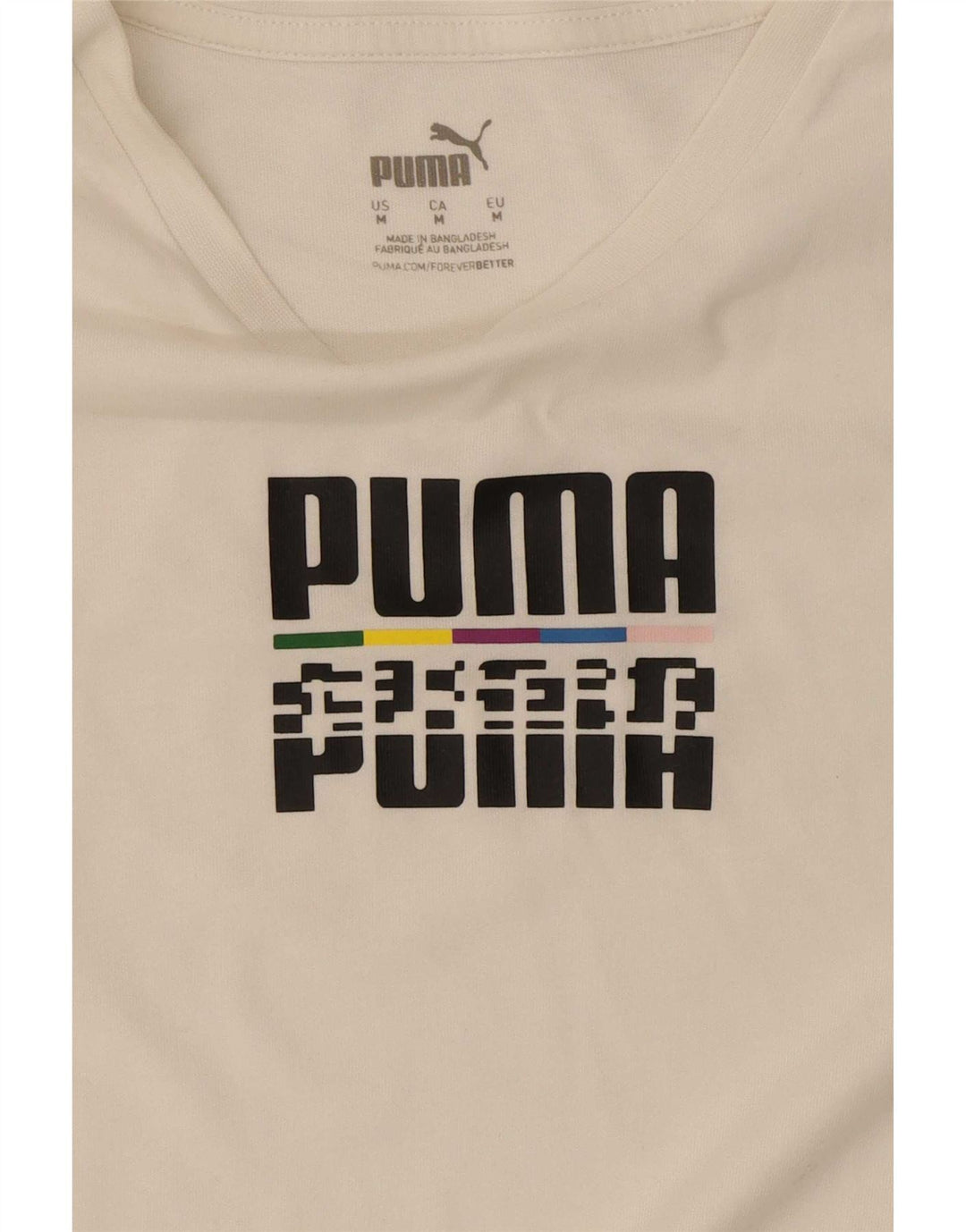 Puma Hombre Camiseta Gráfica Top Medium Blanco