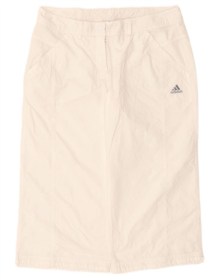 Adidas Mujer Clima 365 Capri Pantalones Reino Unido 12 Mediano W30 L20 Blanco