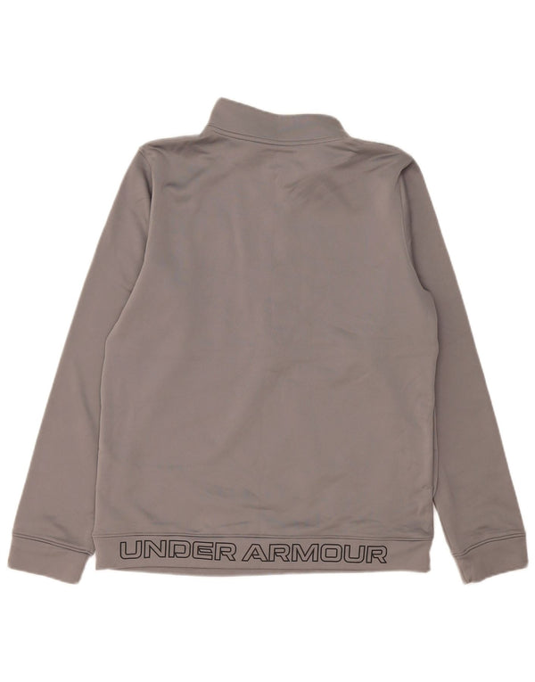 Under Armour Sudadera con cremallera y cuello para niño 13-14 años XL Gris Poliéster