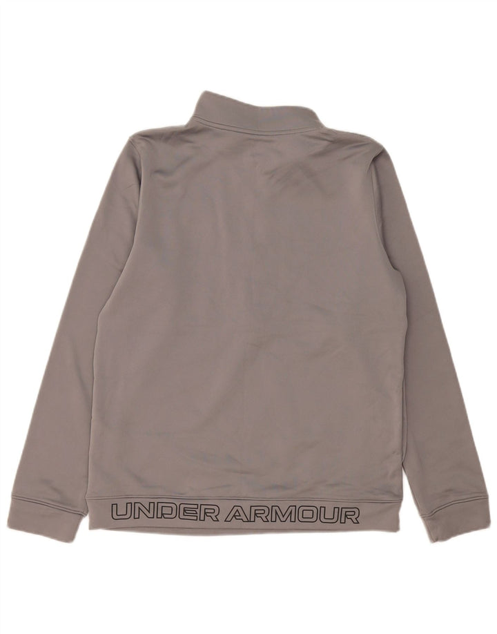 Under Armour Sudadera con cremallera y cuello para niño 13-14 años XL Gris Poliéster