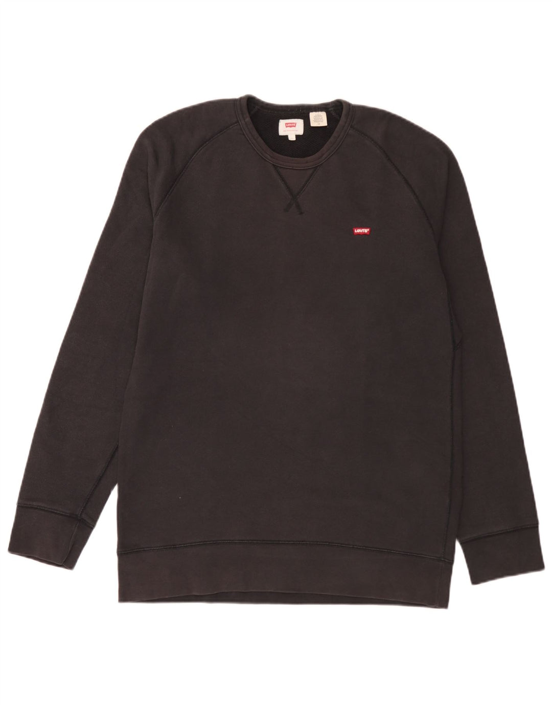 Levi's Hombre Sudadera Jumper Grande Algodón Negro
