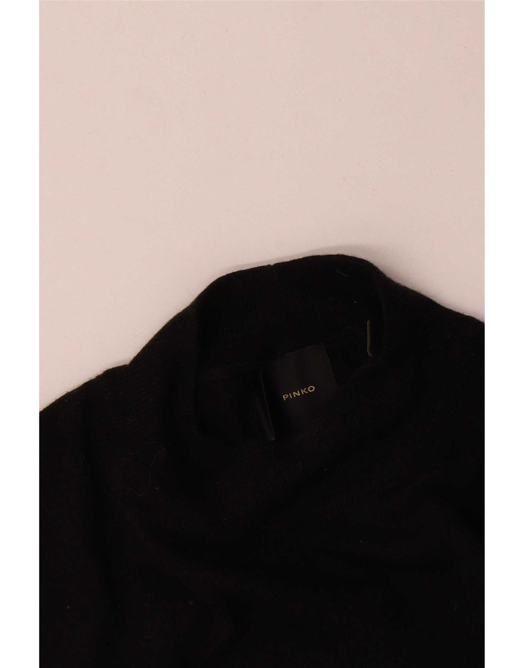 Pinko Suéter tipo jersey con cuello alto para mujer UK 40 Mediano Negro Geométrico