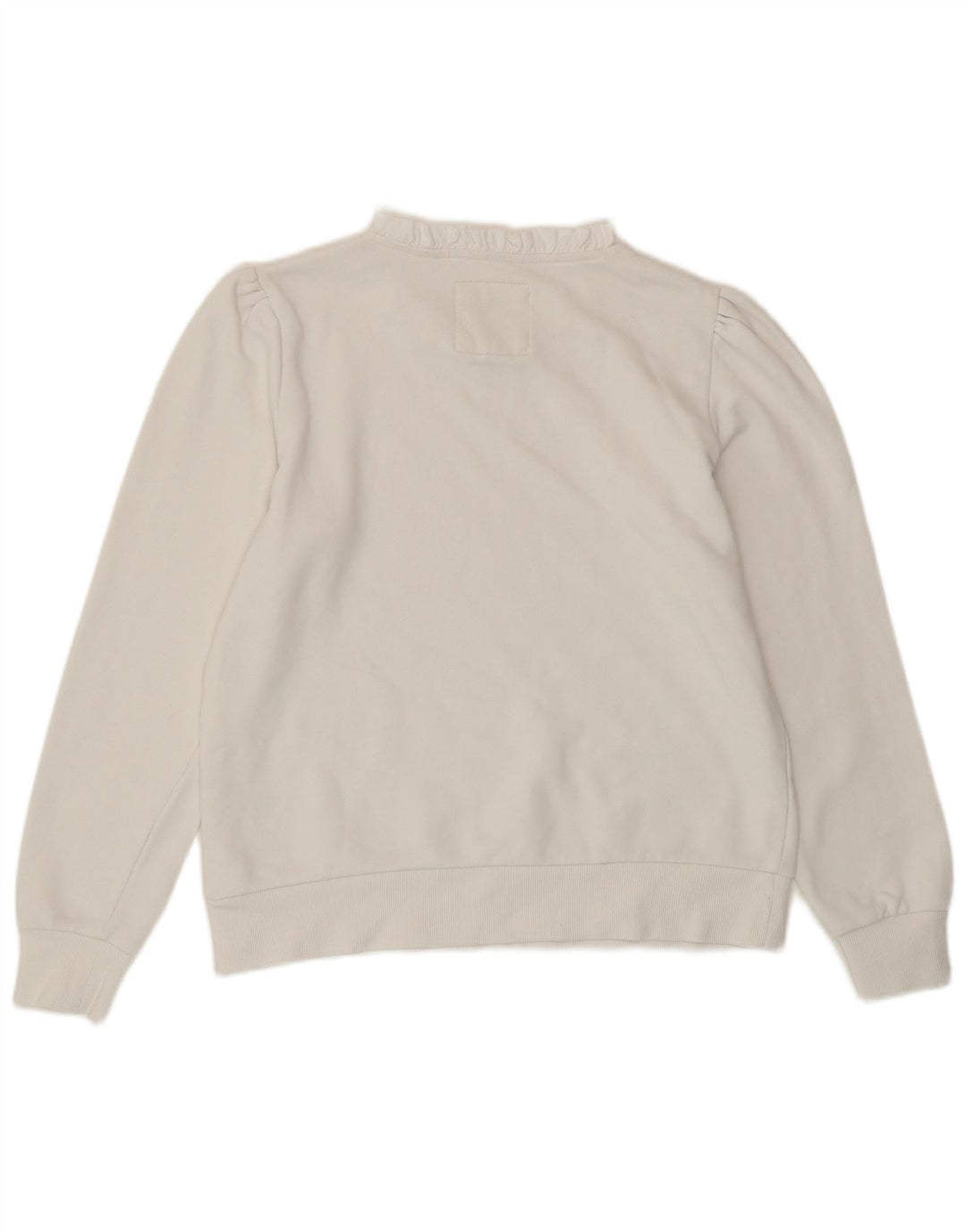 CREW CLOTHING Sudadera para mujer Jumper UK 12 Medium White Cotton