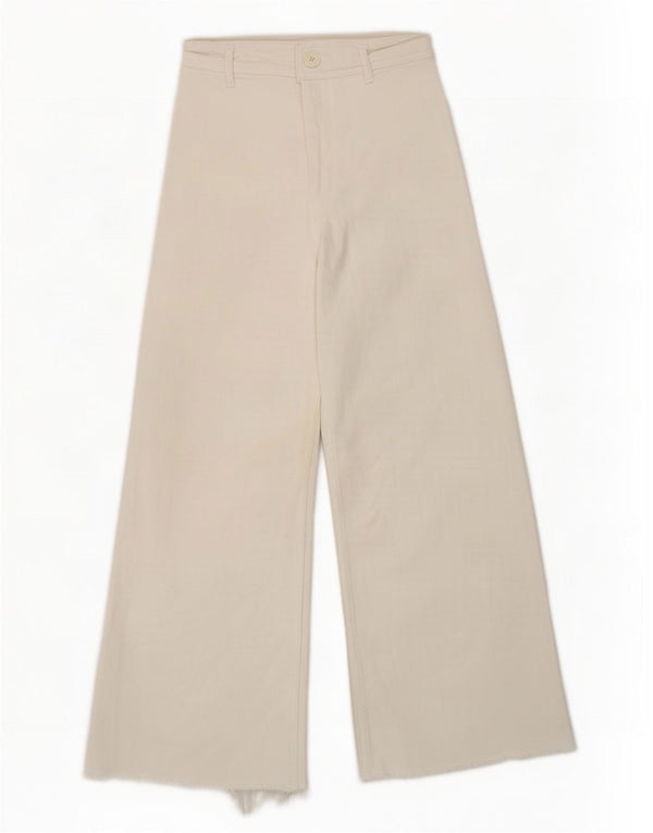 Zara Vaqueros Rectos The Marine De Tiro Alto EU 34 2XS W24 L27 Blanco