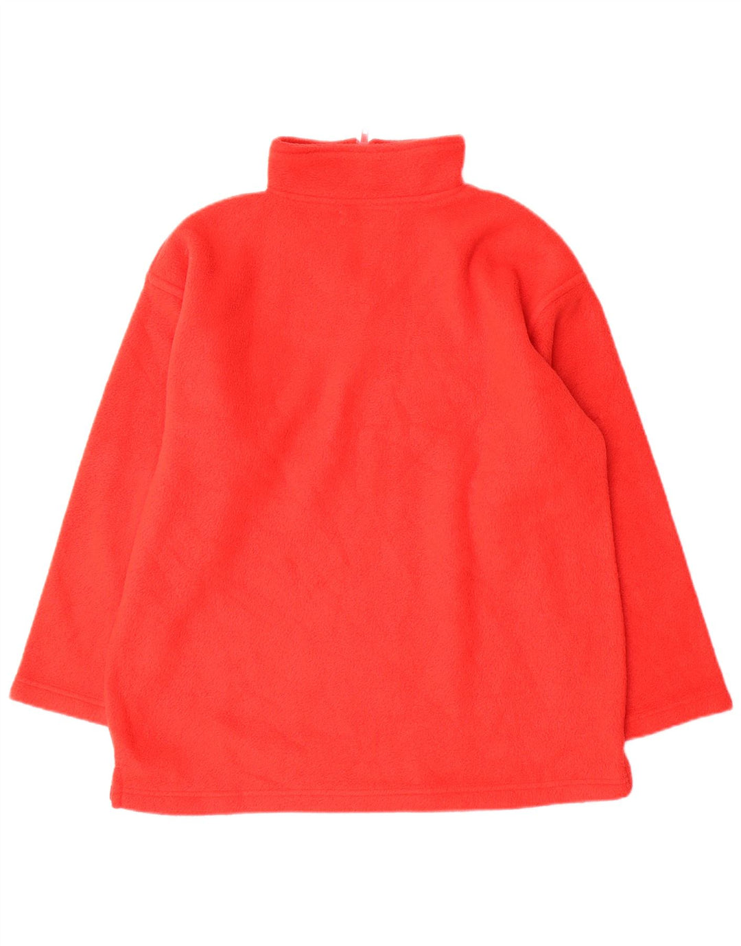 VINTAGE Jersey polar con cremallera y cuello para niños 9-10 años Rojo