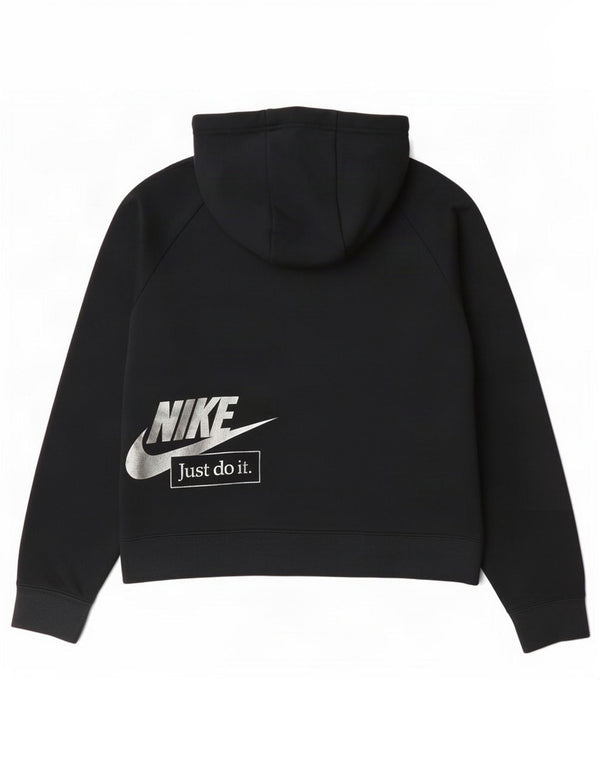 Nike Sudadera con capucha para mujer de gran tamaño con gráfico y cremallera UK 6 XS Gris Algodón
