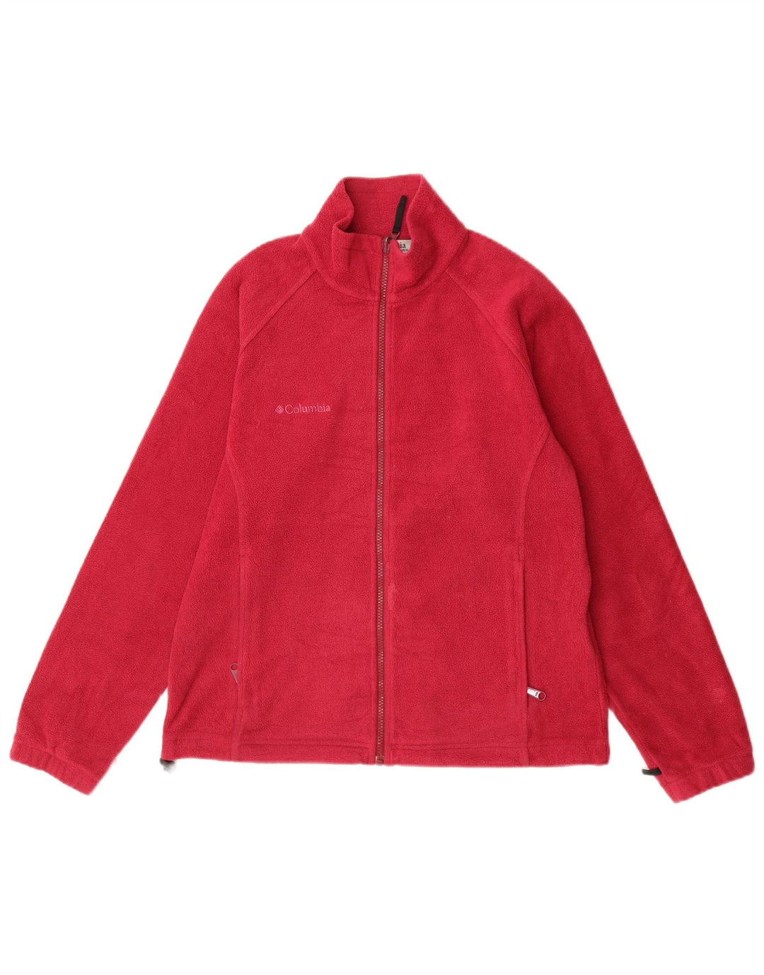 Columbia Chaqueta polar con forro para mujer UK 44 Poliéster rojo mediano
