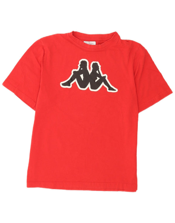 Kappa Camiseta de manga corta con gráfico regular para hombre Top Medium Red Cotton