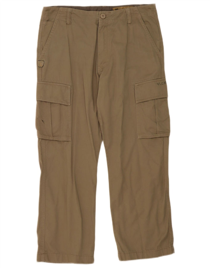 Pantalón cargo recto Volcom Hombre W32 L27 Algodón caqui