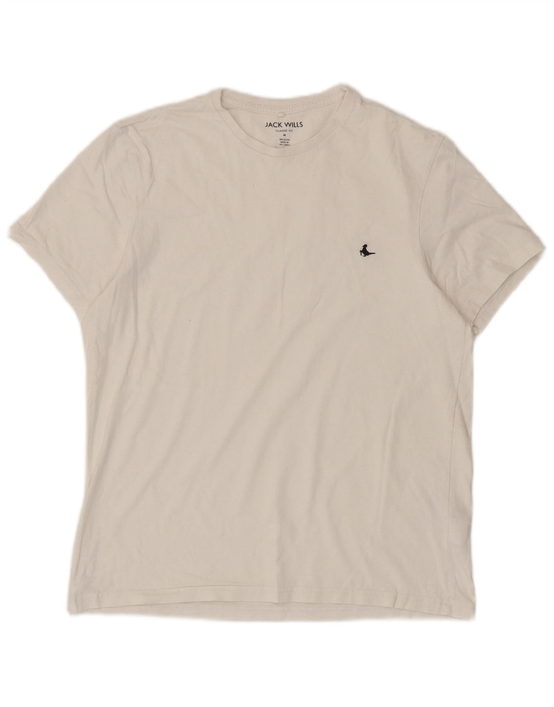 Jack Wills Camiseta de corte clásico para hombre Top mediano de algodón blanco