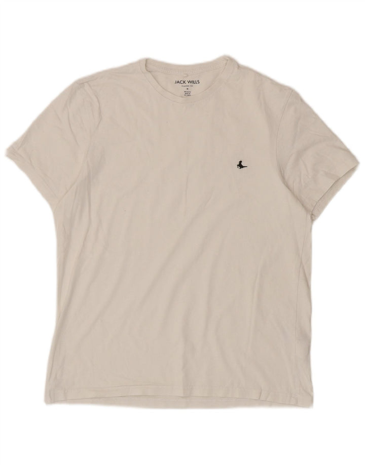 Jack Wills Camiseta de corte clásico para hombre Top mediano de algodón blanco