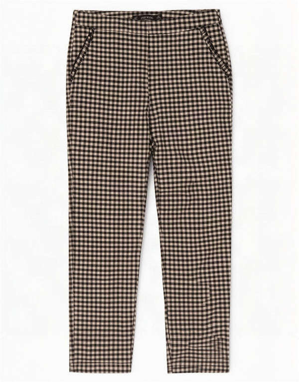 Zara Mujer Pantalones Cortos Slim Medium W28 L26 Algodón Vichy Negro