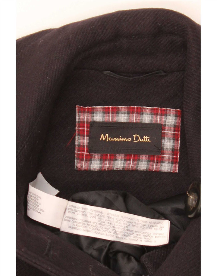 Massimo Dutti Abrigo Militar De Doble Botonadura Para Mujer UK 40 Small Azul Marino